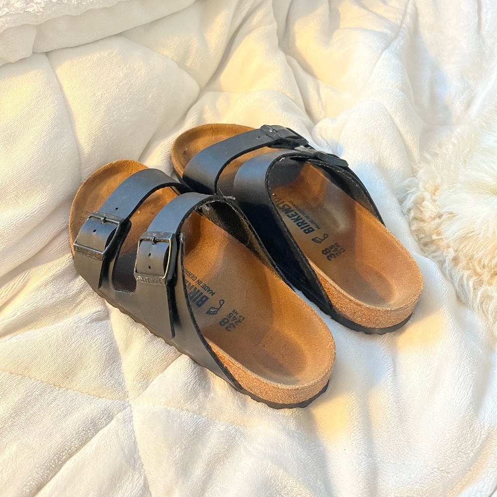 Black Birkenstock Sandals Size 38